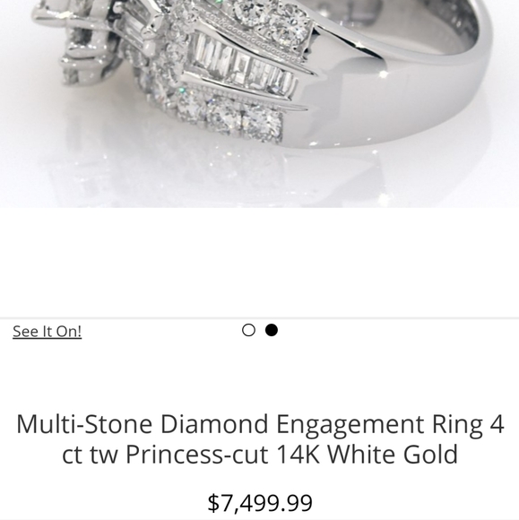 4ct Engagement Zales ring - Picture 5 of 5